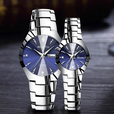 Orologio di Coppia Impermeabile al Quarzo Versatile di Marca Popolare con Cinturino in Acciaio per Uomo – Stile Business.