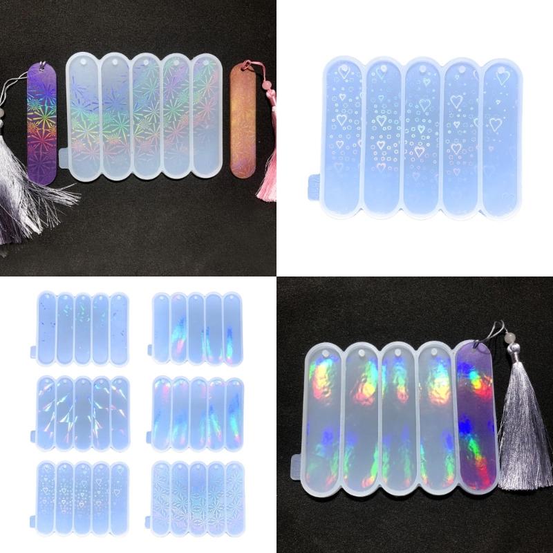 Marcadores Moldes de Resina Irregulares Holográficos Moldes de Resina Molde de Silicone para Marcadores para Artesanato DIY Moldes para Fazer Joias