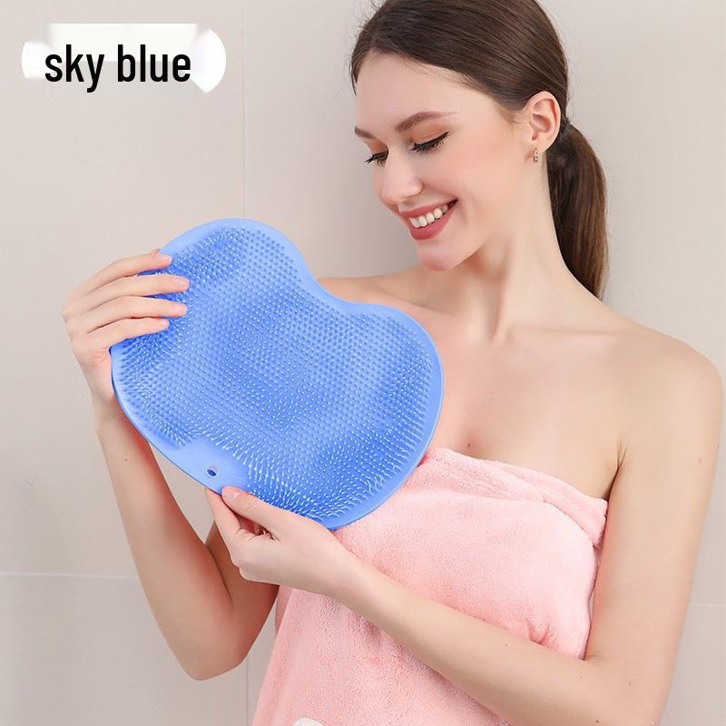 Non-slip Silicone Foot Scrubbing Mat: Multi-functional Shower Massage & Cleaning Pad