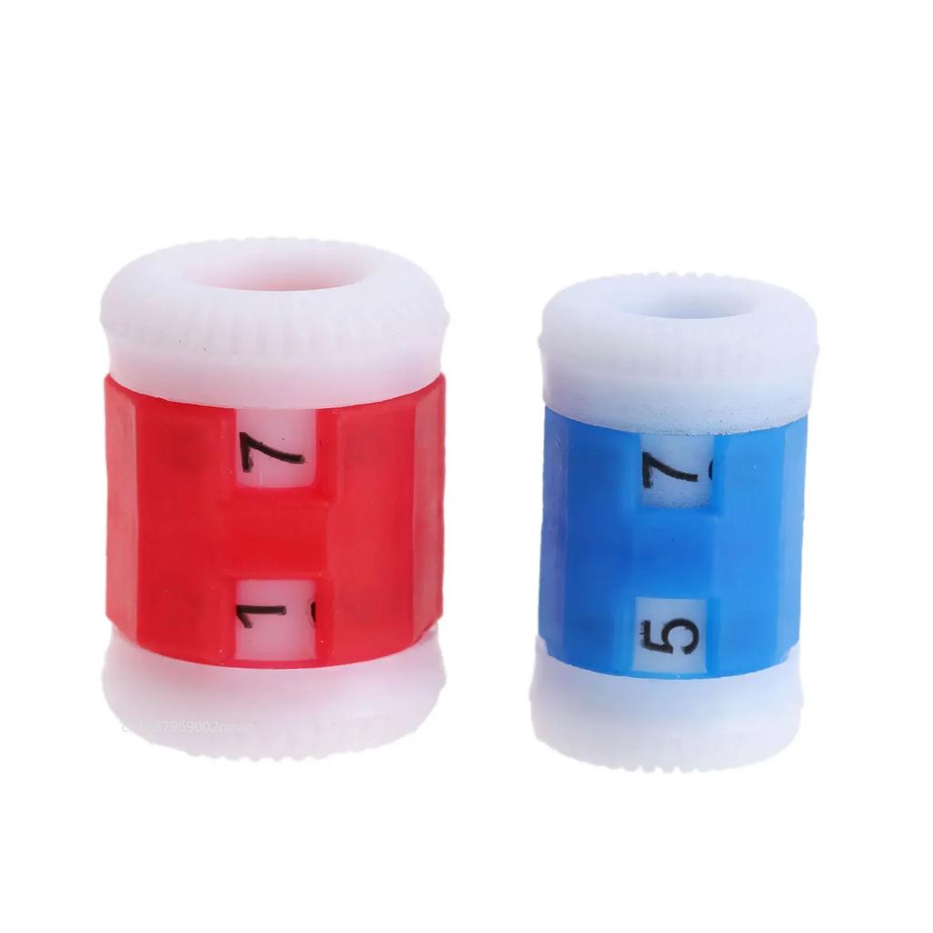 Universelles 2-Größen-Kunststoff-Stricknadel-Häkelstich-Reihenzähler-Set Werkzeug für Handstricknadeln