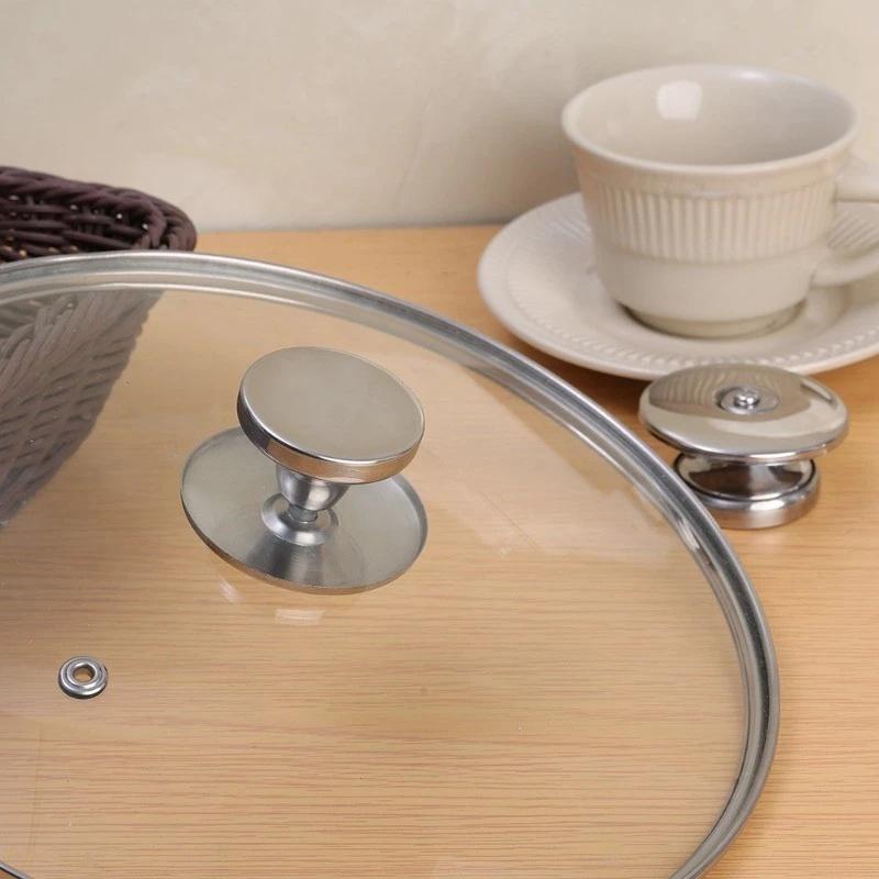 1pc Pot Lid Tops Handle Pot Cover Knob Grip With Screw Heat-Resistant Stainless Steel Pot Lid Handle Kitchen Accessories