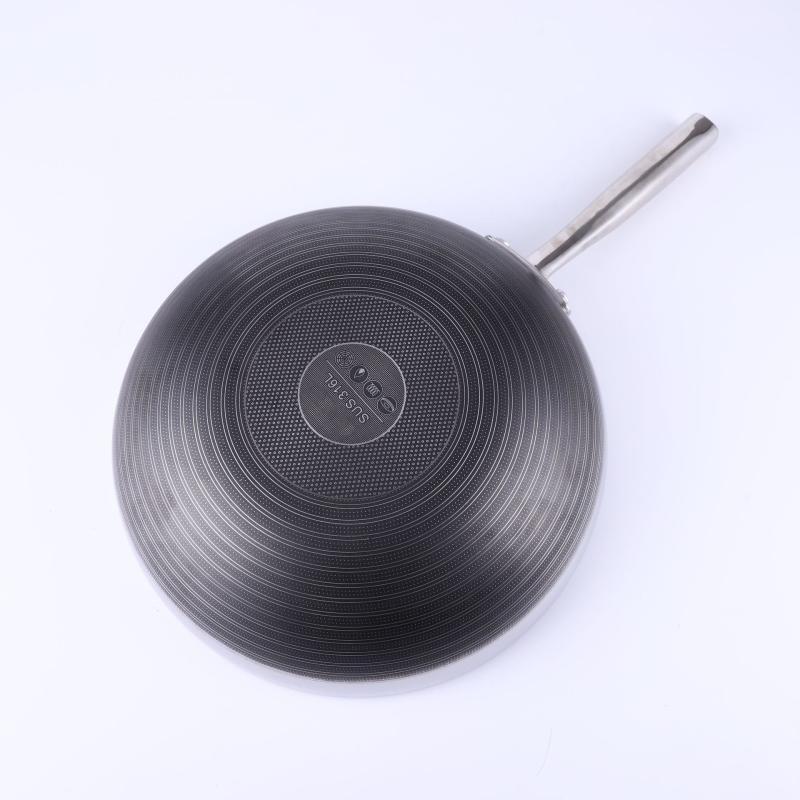 ZISIZ 316 Stainless Steel Double-Sided Honeycomb Wok