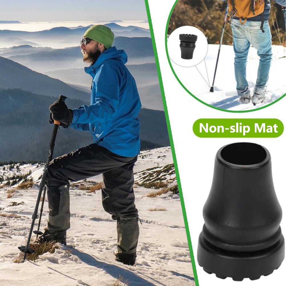 Gummi-Pad-Kappe Rutschfeste Gehstöcke Krücken Stock Bodenpads Abdeckung Schutz Haken Wanderstock Spitze