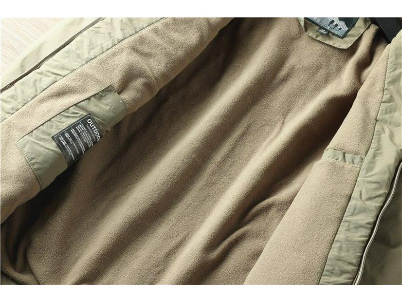 Men's High-Density Windproof Waterproof Winter Fleece-Lined Thickened Outdoor Jacket