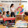 36-168 Colors Acrylic Paint Pen Markers Acrylic 0.7mm Tip Paint Markers Set for Wood Rock Painting Canvas Gift DIY Crafts Art