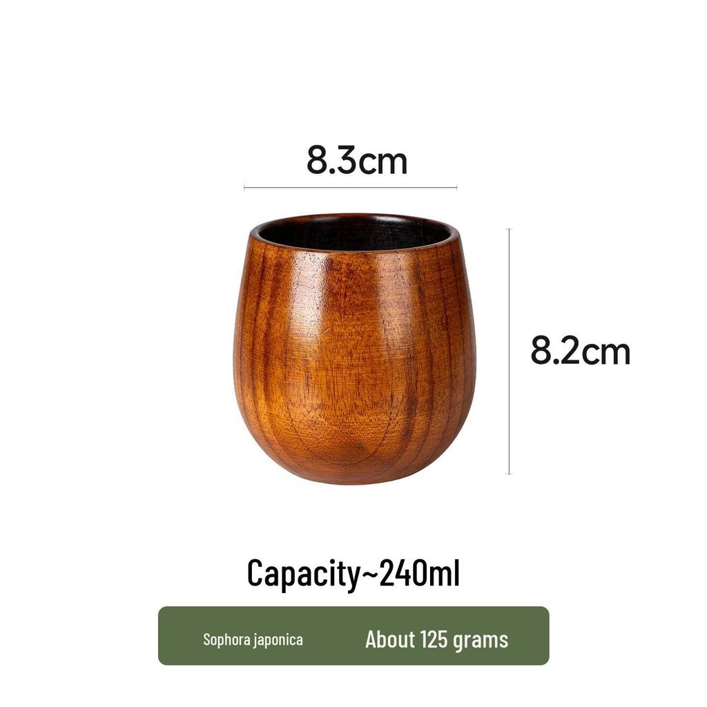 Taza de Cerveza y Taza de Café de Madera Japonesa con Asa - Resistente a Altas Temperaturas, Diseño Creativo
