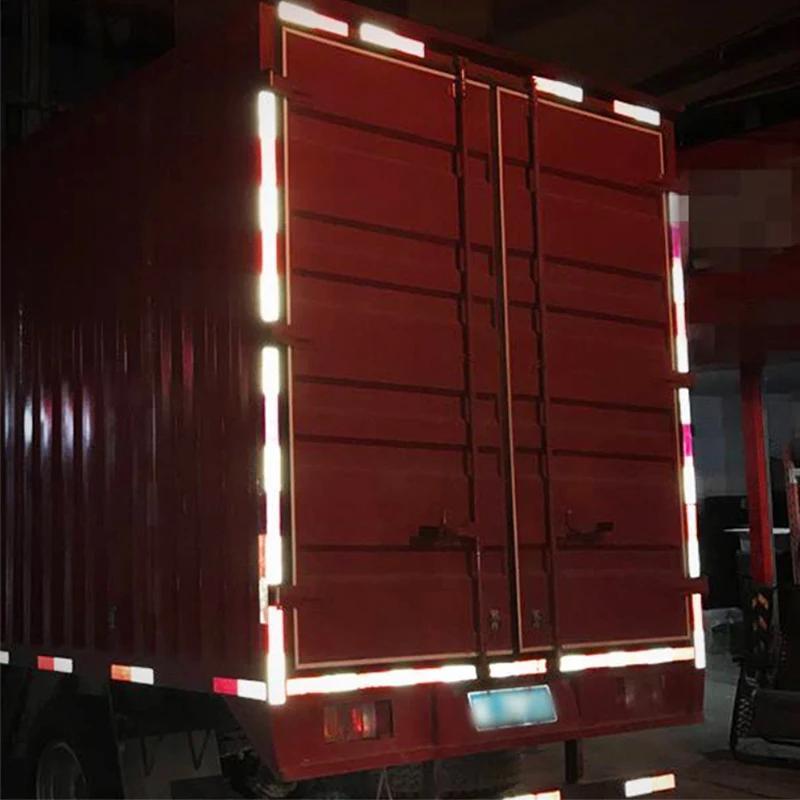 8pcs Auto Reflective Stickers Safety Warning Sticker Tapes Waterproof High Intensity Night Visibility Adhesive For Car Truck