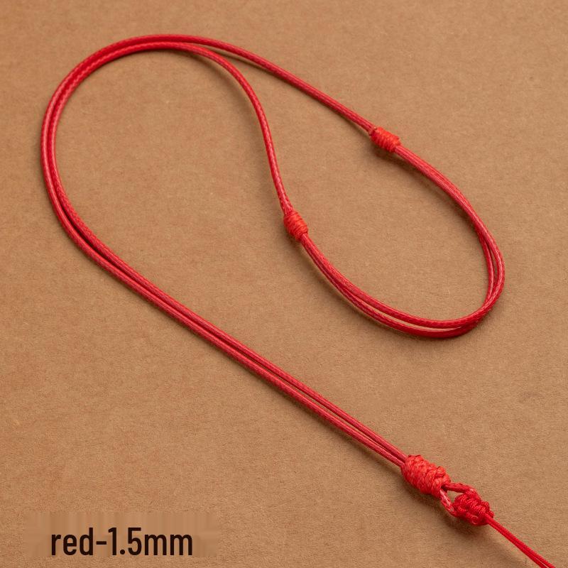 Hochwertige handgewebte gewachste Leder Jade Anhänger Halskette mit Sicherheitsverschluss