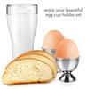 heizi Egg Stand, Boiled Egg Stand, Stainless Steel, Set of 8 (Silver)