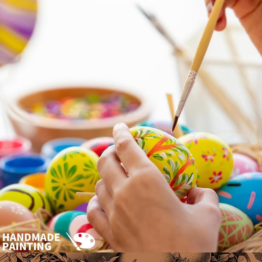 Easter Painting White Foam Eggs Handmade Painting Eggs Kids Gifts Smooth Crafting Unpainted Foam Egg Easter DIY Decorations