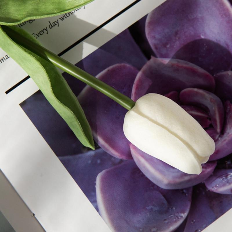 

3 шт./набор Искусственный шелковый цветок Тюльпаны Искусственный цветок Яркий цвет Прочный ПУ Имитация Тюльпаны Цветок Для гостиной DIY Букет