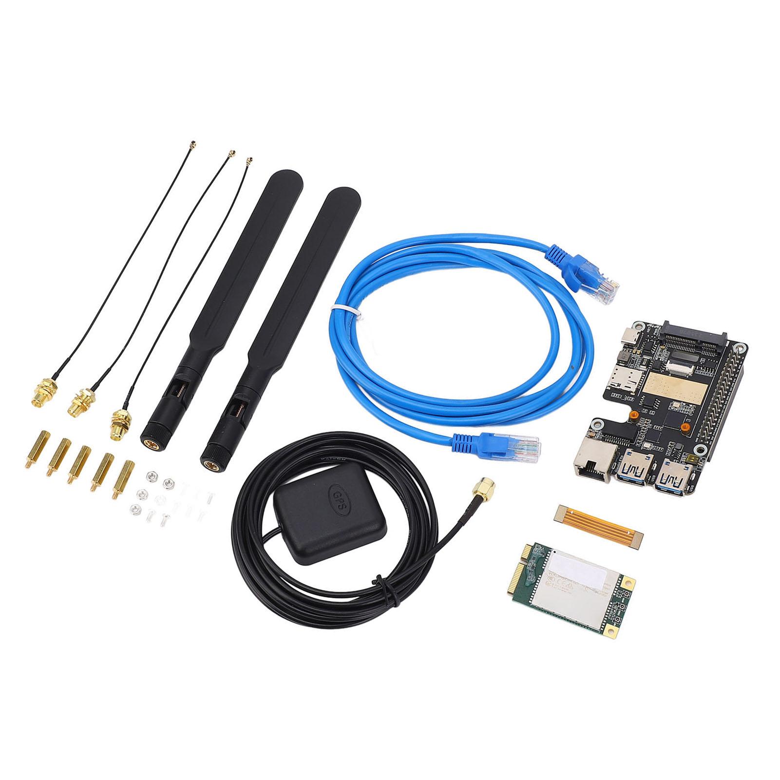 

PCIe до MiniPCIe Gigabit Ethernet USB 3.2 Gen1 HAT для RasPi 5 Підтримка інтерфейсу MiniPCIe 4G модуль