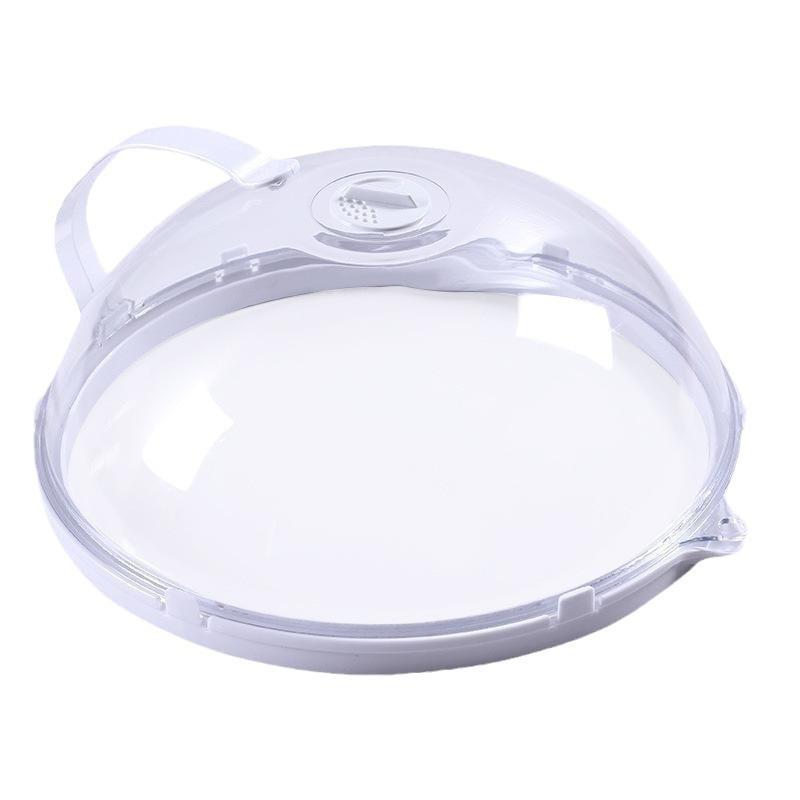 

Microwave Splash Cover High Temperature Resistant Microwave Guard Lid Transparent Food Heating Cover With Steam Vent And Handle білий