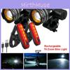 Mountain Led Rechargeable Bike Lights 50000lm Bicycle Torch Front And Rear Lamp