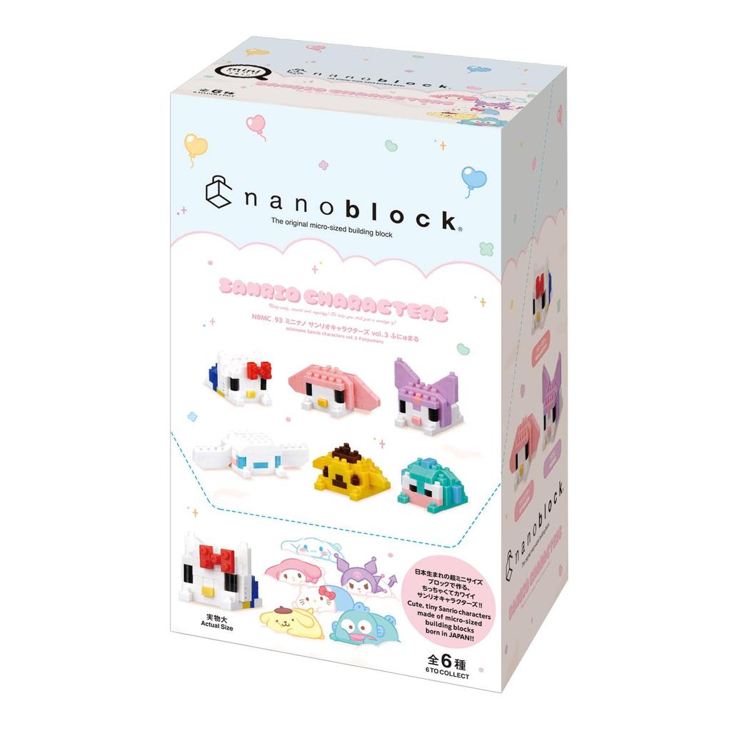 Kawada Nanoblock Mini Nano Sanrio Characters 3 Funyumaru 1 BOX 6 6 Types In Total Vol. (BOX) NBMC_93S = Pieces,