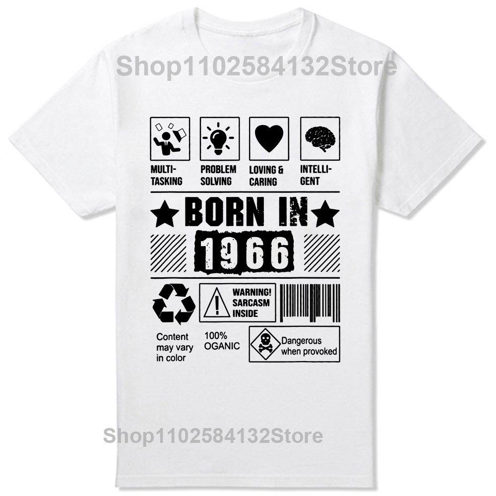 58th Birthday 58 Years Man Woman Retro Vintage 1966 Gift T Shirts Summer Father Mother Husband Cotton Streetwear Tshirt