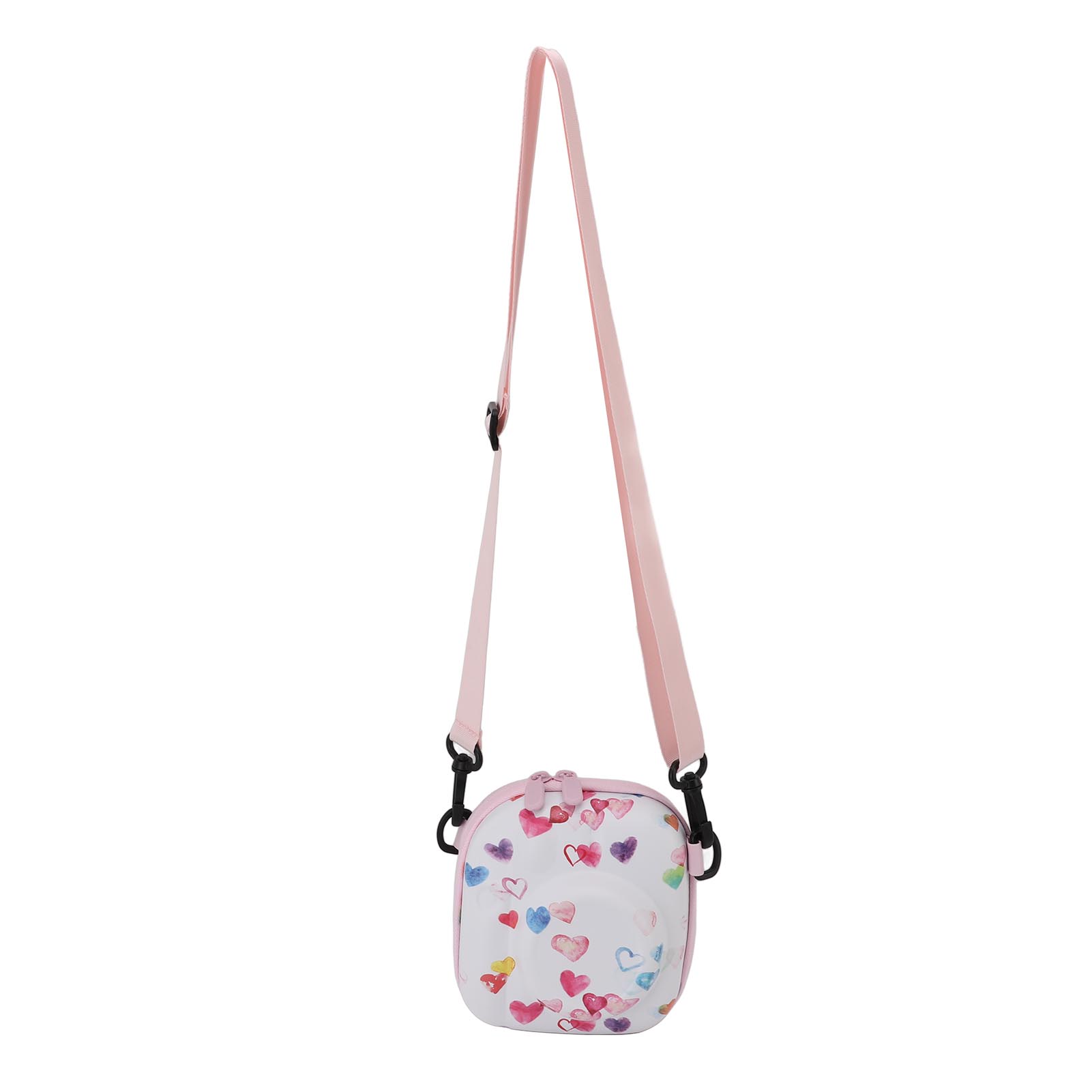 

Instant Camera Protective Case Colorful Hearts Pattern Shock Proof Hard Shell Carrying Bag with