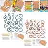 124 Stück Ausstecher für Polymer Clay für Ohrringe Langlebig Mehrere Formen Breite Anwendung Zubehör