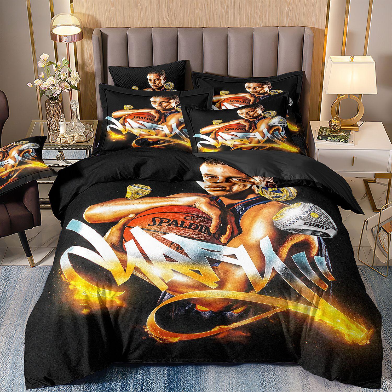 

Home Textile Four-Piece Basketball Star Bed Three-Piece 3D Digital Printing Quilt Cover cover 70 * 133 and 50 * 75 * 1