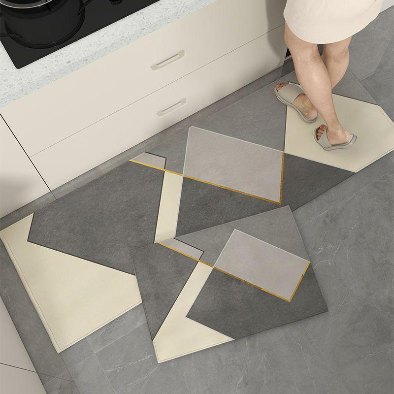Crystal Velvet Non-Slip Water-Absorbing Kitchen Floor Mats