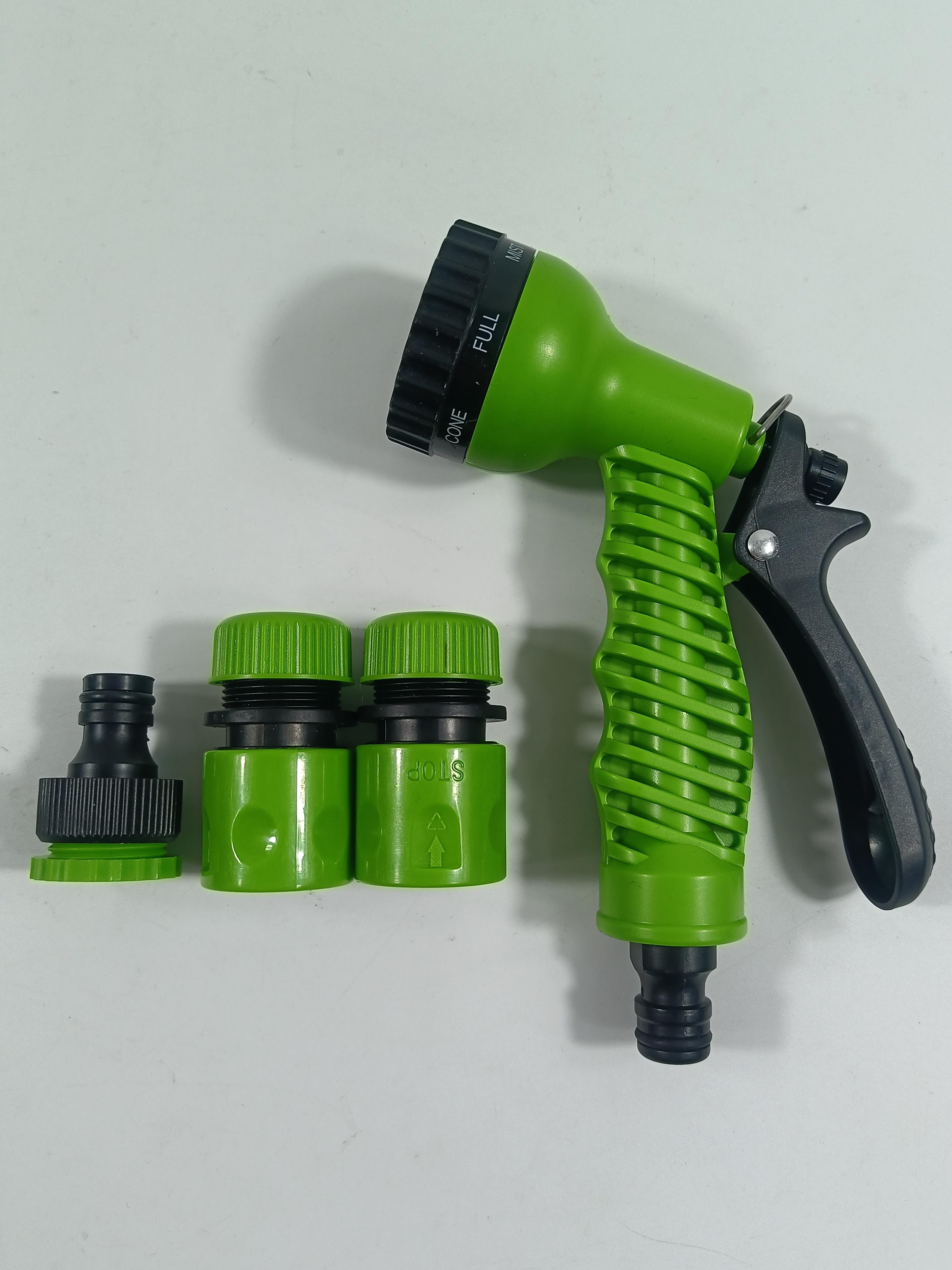 7-Function ABS Garden Water Gun Variable Spray Patterns and Airless Control Features