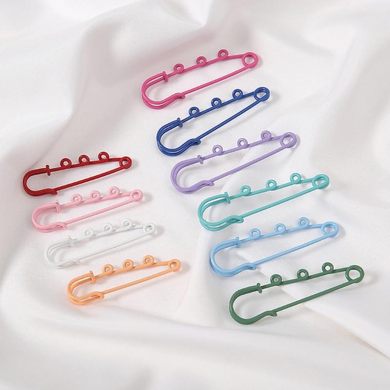 12pcs/Bag Elegant Brooch Pins for Women Colorful Safety Pins Stylish Hijab Scarf Breastpins Clothing Decorations
