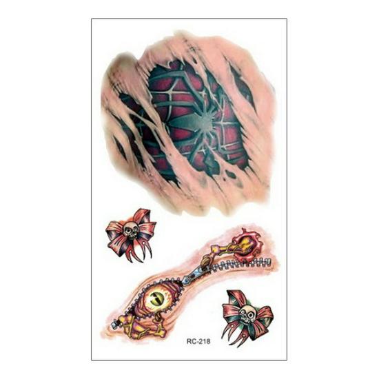 Adesivi Tatuaggio Impermeabili Horror Halloween: Modelli Realistici di Ferite, Macchie di Sangue e Cicatrici