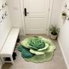 Covor de zonă cu flori 3D Absorbant Uscare rapidă Neregulat Pluș Floral Covoraș de podea Lavabil Antiderapant Decorare Cameră de zi Dormitor Baie Bucătărie Covor
