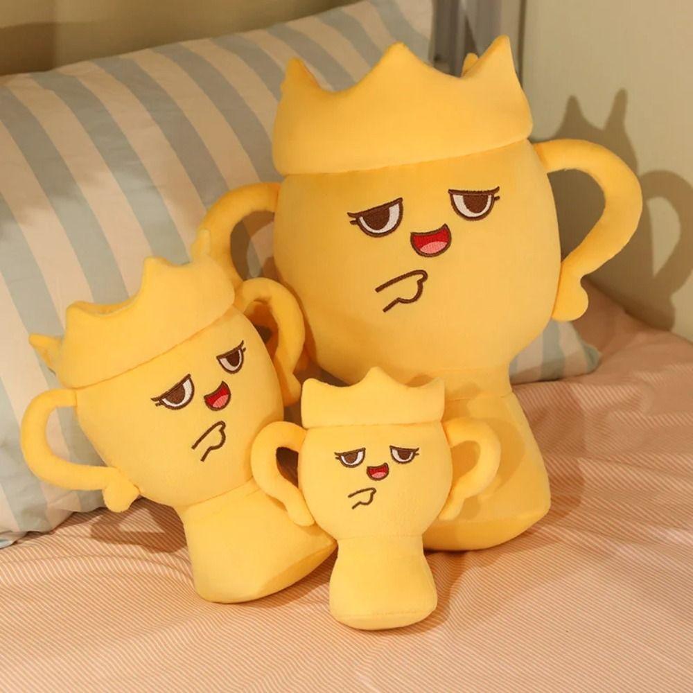PP Cotton Trophy Shape Plush Doll Simulation Victory Championship Plush Toys Kids Gifts