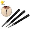 3-Piece Black Center Punch Set (1.5/2/3mm) for Mechanical Repair and Construction Hole Positioning