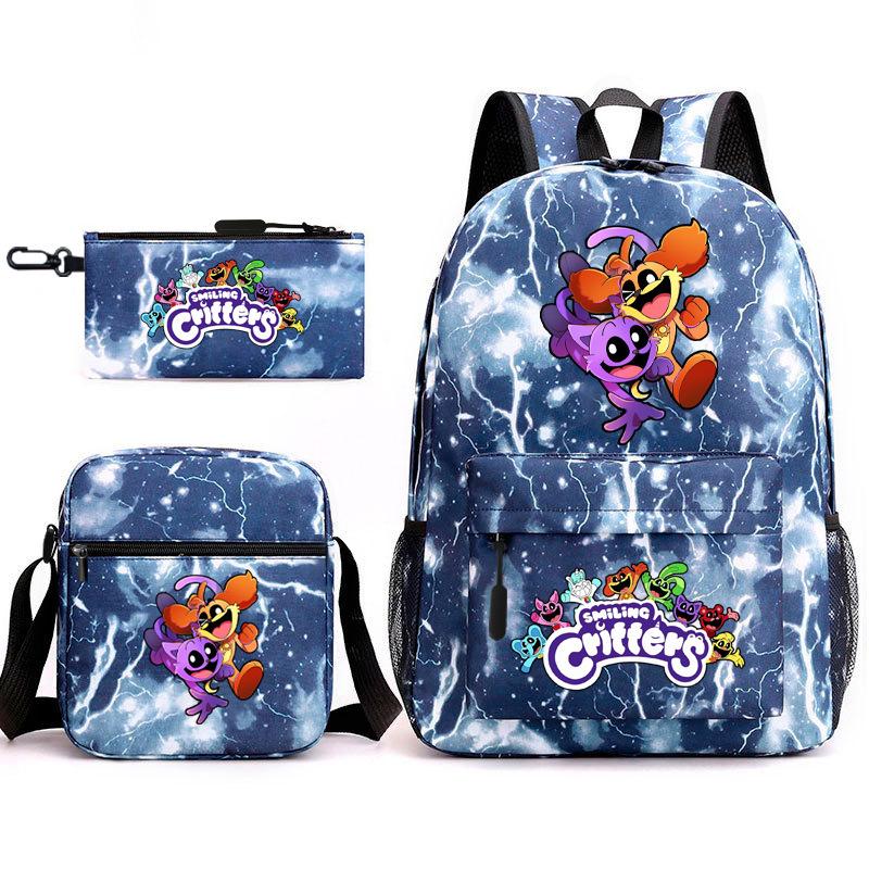School season starry sky primary school student schoolbag smiling animal leisure backpack