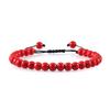 6mm Natural Stone Men Bracelets Charm Tiger Eye Black Beads Bracelet Braided Bangle Adjustable Charm Women Yoga Jewelry Pulseras