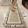 PVC Kitchen Carpet Waterproof Oil-proof Non-slip Leather Floor Mat Minimalist Striped Rug Long Size Home Decor Carpets Alfombra
