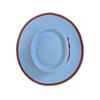 Fashionable Cowboy Style Sheep Felt Hat Solid Color With Feather Felt Hat
