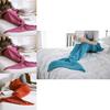 Dreamy Mermaid Tail Blanket Luxurious Knitted Acrylic Blanket In Mint Green And Pink