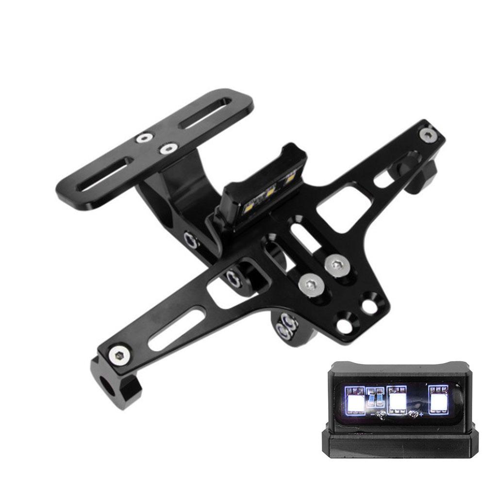 Folding License Plate Holder Aluminum Alloy License Rear Mount for Motorcycle