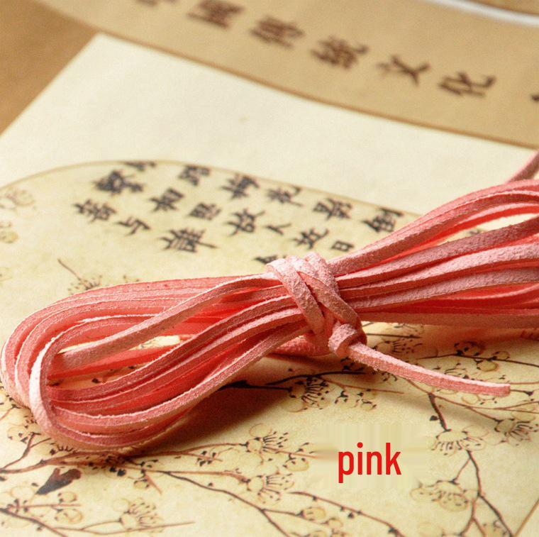 

Шнур из корейского бархата кофейного цвета, 2,0 мм для DIY аксессуаров розовый