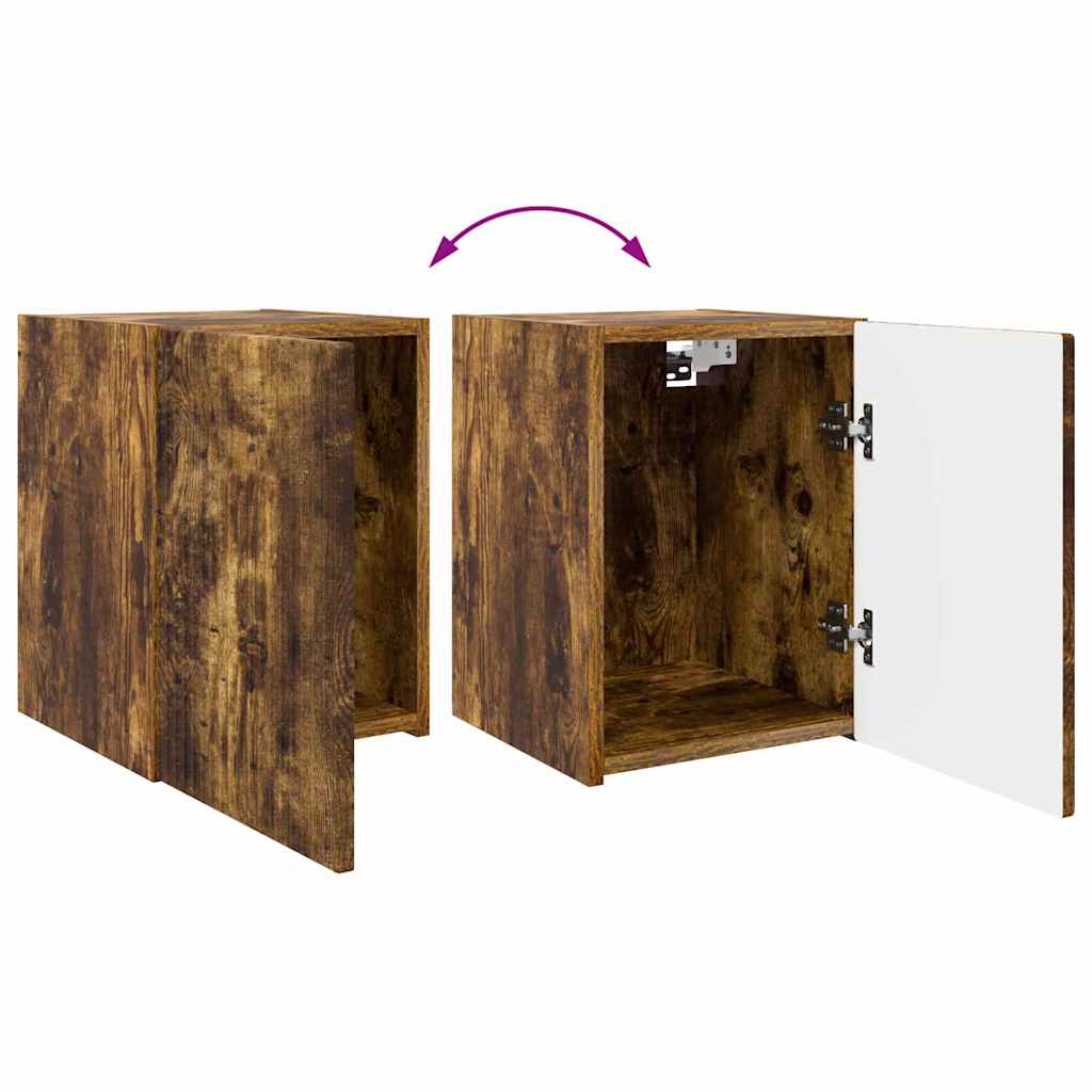 TV Wall Cabinet Smoked Oak 30 x 31 x 40 cm Engineered Wood