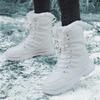 Bottes de randonnée d'extérieur pour femmes à la mode, bottes de neige thermiques à semelle épaisse, chaussures décontractées montantes en velours, baskets femmes