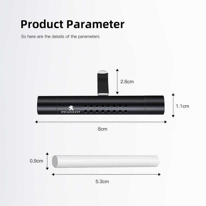 2026 Varm Bilklistremerke Bil Luftuttak Parfymeklips Duftspreder Tilbehør For Peugeot 206 307 308 3008 207 208 407 408 50