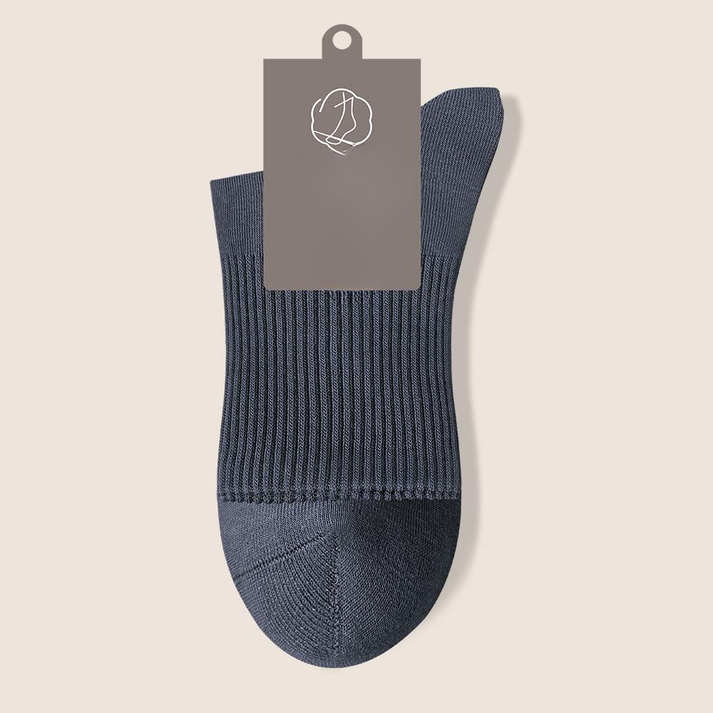 Herren Frühling und Herbst Neue Reine Baumwolle Antibakteriell Sport Reine Farbe In The Tube Baumwollsocken