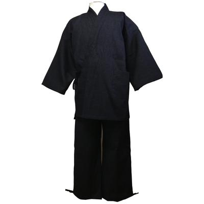 [Edoten] Cool Shijira-woven Samue (Work Clothes) (L, Gray)