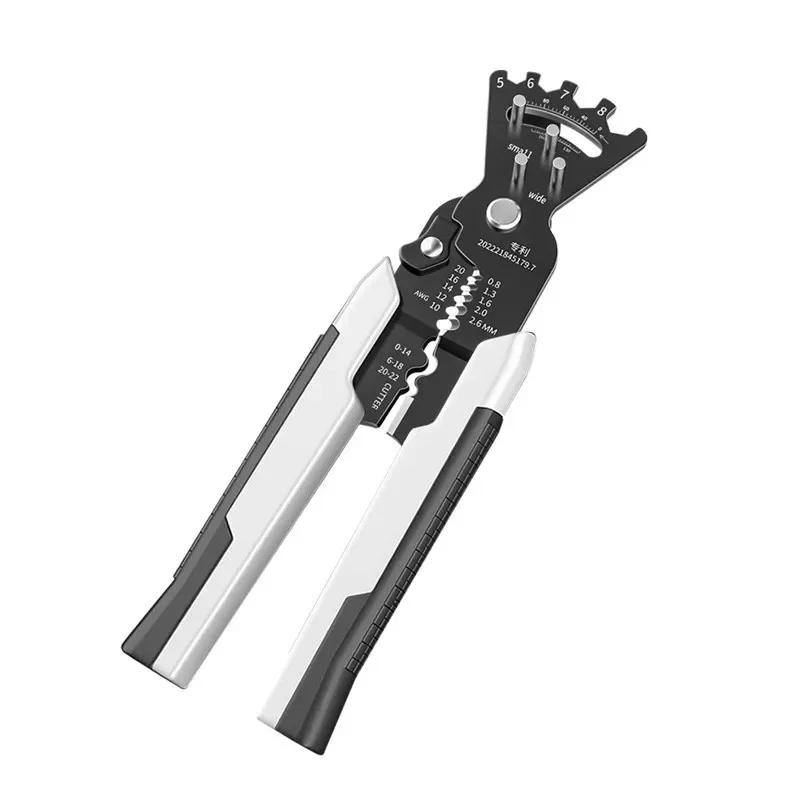 Multifunktionale Spezial-Abisolierzange für Elektriker, zum Schneiden von Drähten, Abisolieren, Hautpressen, Drahtwickeln, Schere