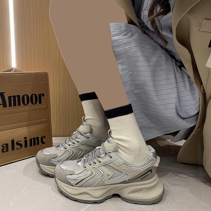 

Толстая подошва новые повседневные студенческие спортивные кроссовки для увеличения роста 40 синий