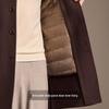 Antonio Men's High-End 85% Goose Down Wool Blend Mid-Length Winter Coat