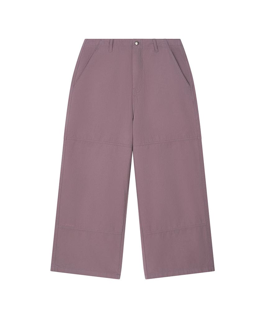 Lotaib Double-Cut Cotton Pants - Purple