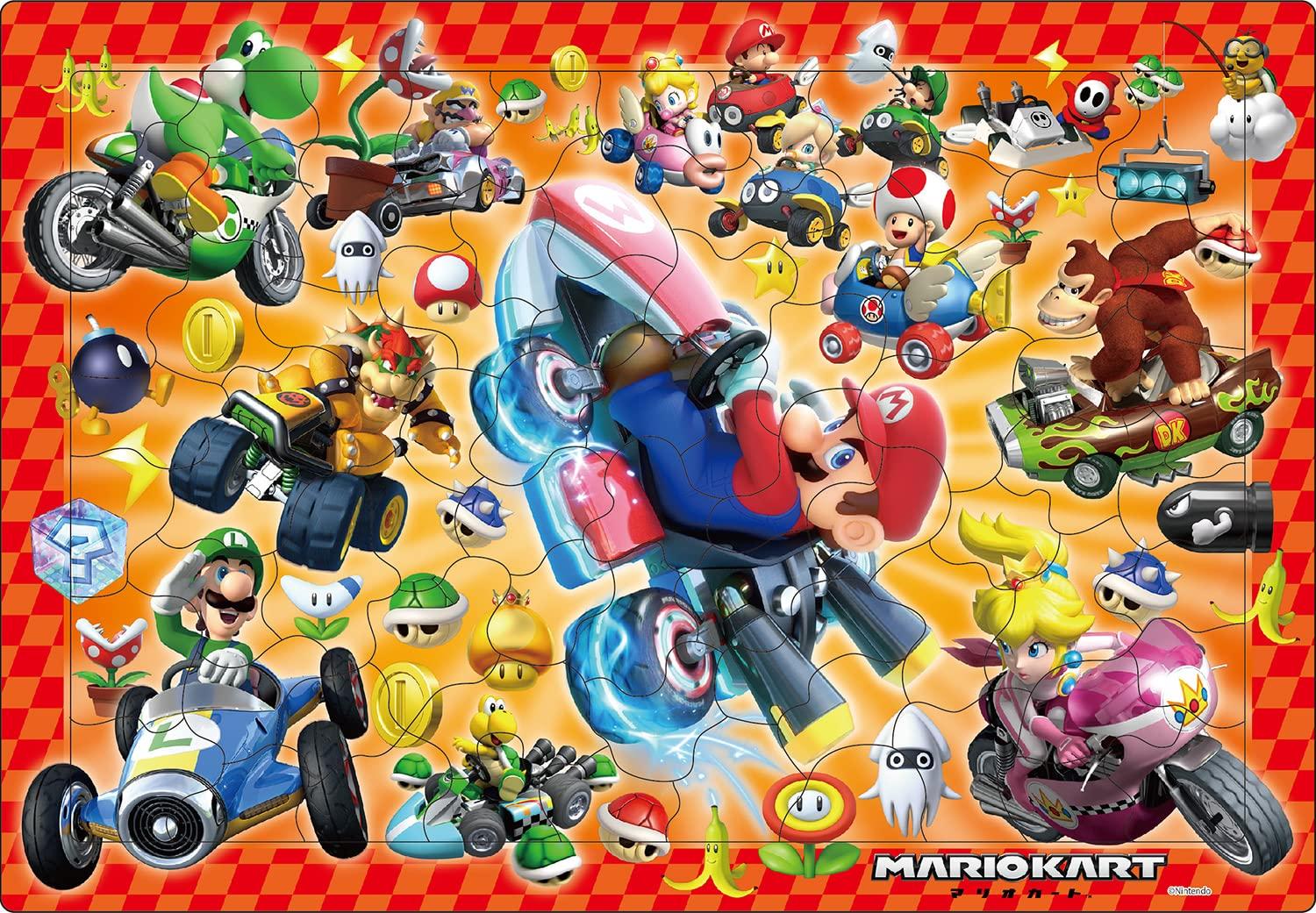 

Epoch Apollo Picture Puzzle Mario Kart 75-Piece Children s Puzzle 25-225 ST Mark with Storage Bag, Ages 5 and Up, Toy, EPOCH