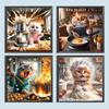 5D DIY Полный Круглый Алмазная Живопись Забавный Кот Набор Декор Дома Искусство Ремесло