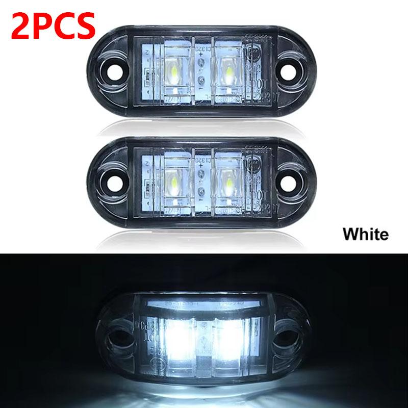2/4Pcs Amber Warning Light 12v 24v Led Side Marker Lights for Trailer Trucks Car Strobe Lamp Clearance Signal Lamp Accessories