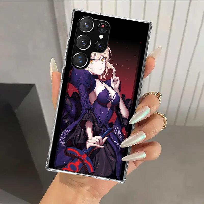 Fate Zero Stay Night Saber Phone Case for Samsung Galaxy S26 S24 S23 Ultra S25 Edge S22 S21 Plus S20 FE + Soft Print Shell Funda